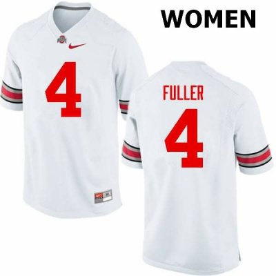 NCAA Ohio State Buckeyes Women's #4 Jordan Fuller White Nike Football College Jersey BUD5745IM